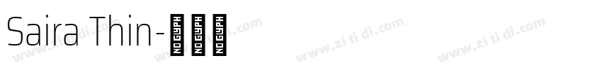 Saira Thin字体转换